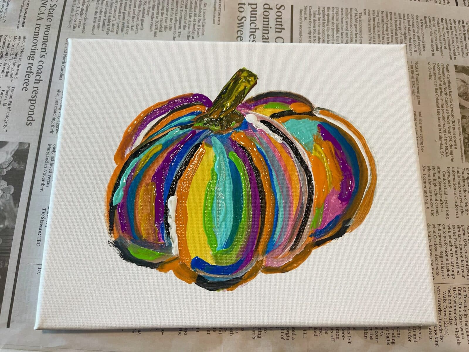 colorful pumpkin painting